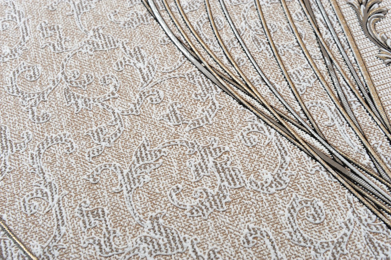 Vinyl Foam wallpaper on non-woven base Vinil Italy  DHS-1322/1 Golden Brown 10,05 x 1,06 m