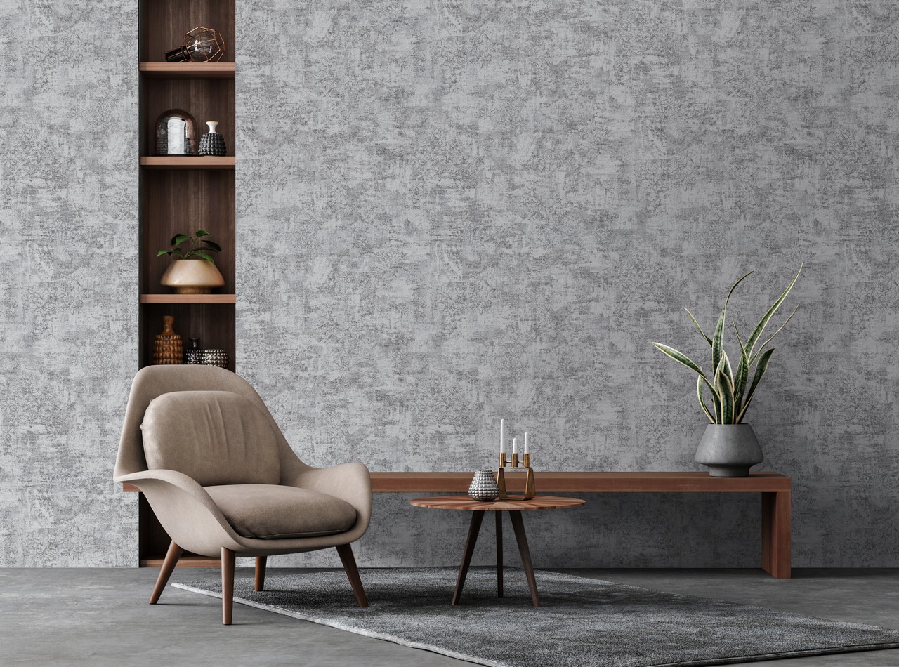 Hot Embossed wallpaper on Non-Woven Base Vinil Deco SHT 9-1217 Dark Gray 10,05 x 1,06 m