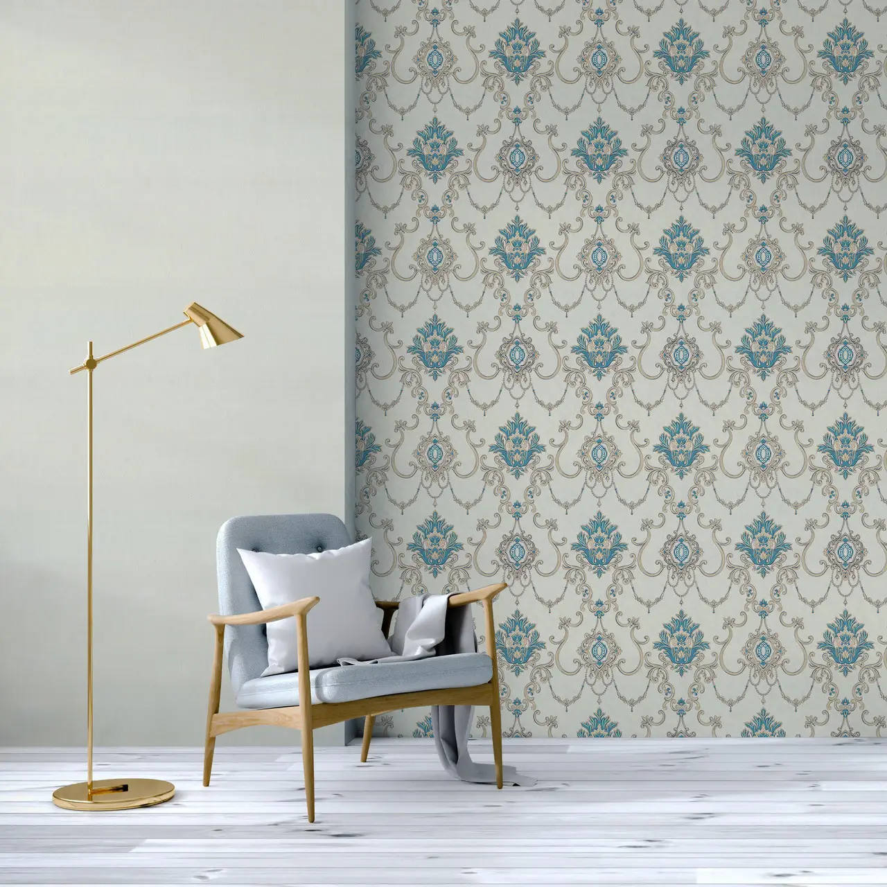Vinyl Foam wallpaper on non-woven base Vinil Zan DHV-1249/2 Sandy 10,05 x 1,06 m