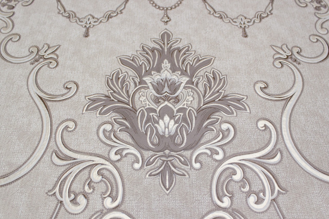 Vinyl Foam wallpaper on non-woven base Vinil Zan DHV-1249/3 Dark Brown 10,05 x 1,06 m
