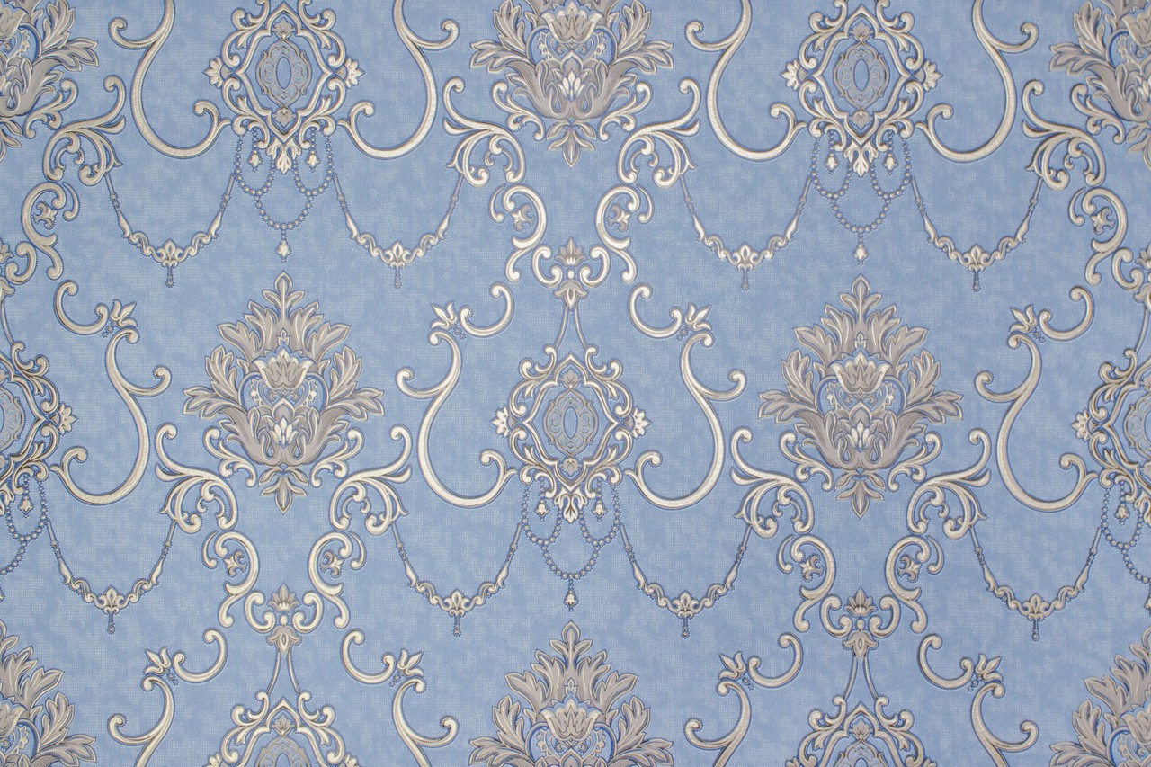 Vinyl Foam wallpaper on non-woven base Vinil Zan DHV-1249/6 Light Blue 10,05 x 1,06 m