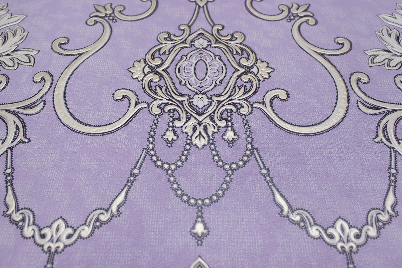 Vinyl Foam wallpaper on non-woven base Vinil Zan DHV-1249/7 Lavender 10,05 x 1,06 m