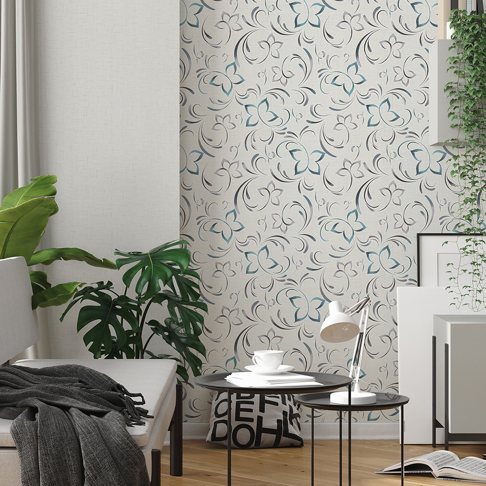 Vinyl Foam wallpaper on paper backing Vinil Delight WKV 1-1226 Light-Gray 10,05 x 0,53 m