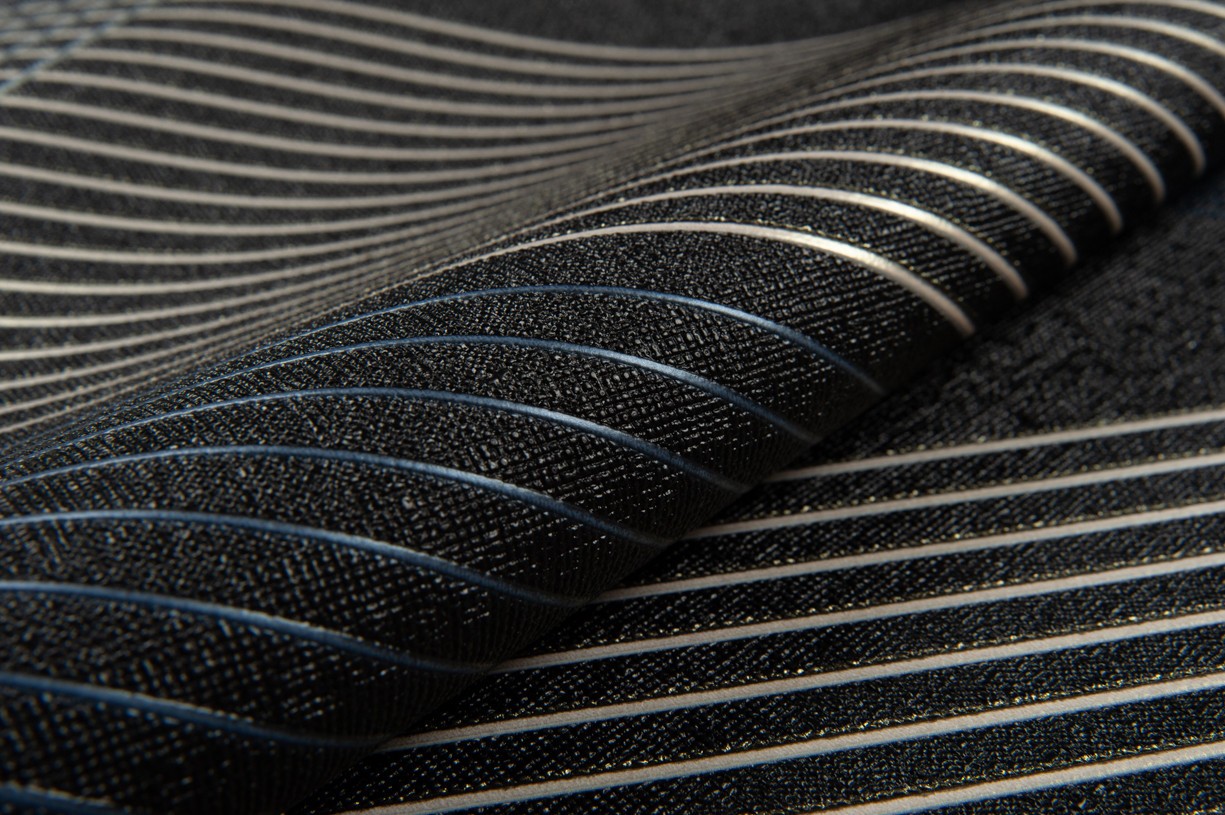 Hot Embossed wallpaper on Non-Woven Base Vinil Fringe TFSH 7-1431 Black 10,05 x 1,06 m