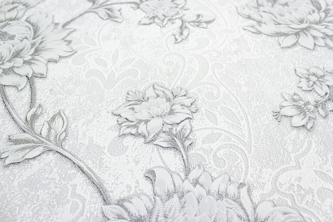 Vinyl Foam wallpaper on non-woven base Vinil Elegy DHV-1483/4 Gray 10,05 x 1,06 m