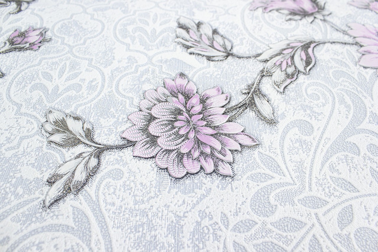 Vinyl Foam wallpaper on non-woven base Vinil Elegy DHV-1483/5 Blue-Gray 10,05 x 1,06 m