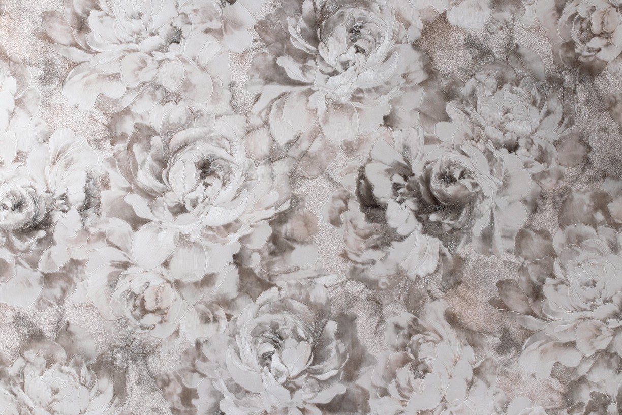 Hot Embossed wallpaper on Non-Woven Base Vinil Norwood VIP 2-1240 Gray-Beige 10,05 x 1,06 m
