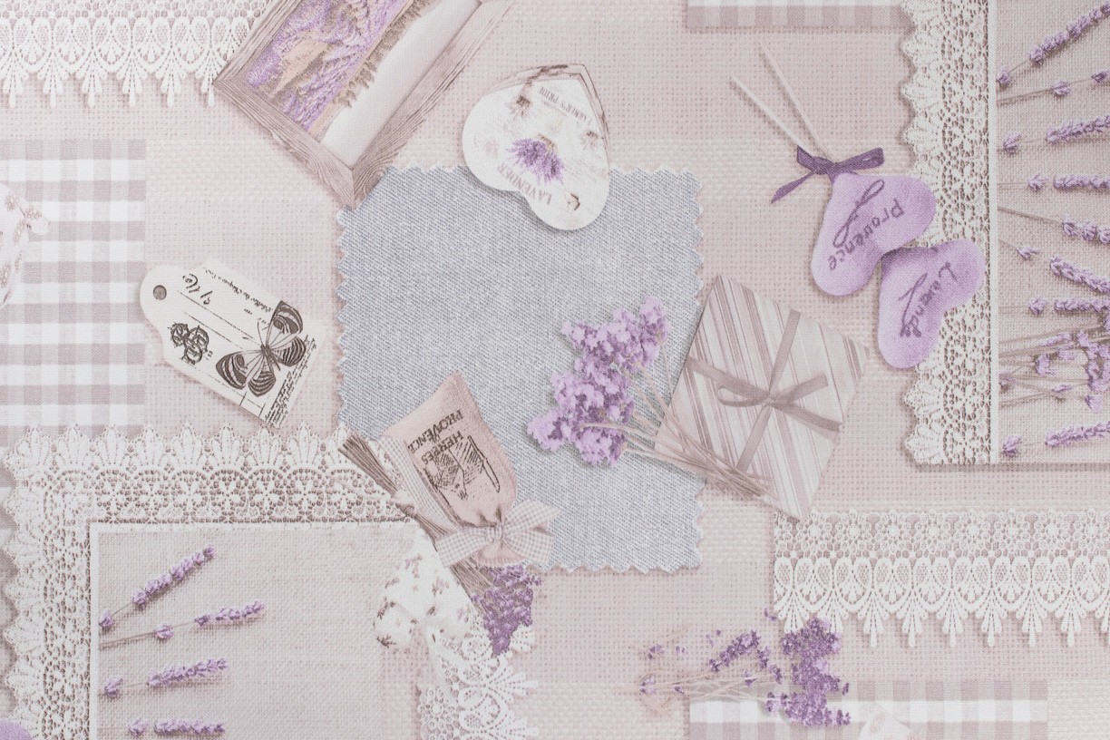 Hot Embossed wallpaper on Non-Woven Base Vinil Lavender SHT 2-1532 Light Pink 10,05 x 1,06 m