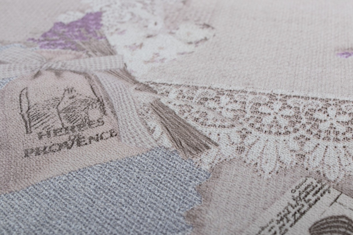Hot Embossed wallpaper on Non-Woven Base Vinil Lavender SHT 2-1532 Light Pink 10,05 x 1,06 m