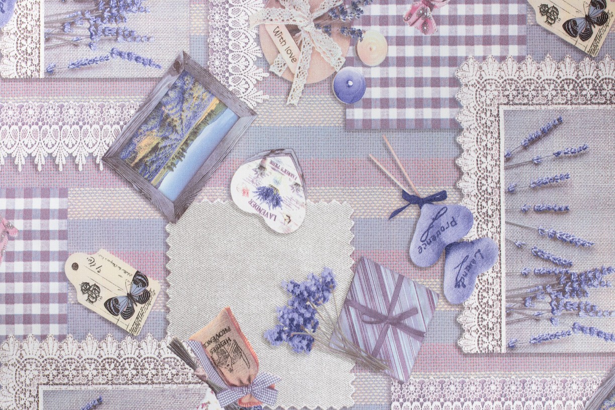 Hot Embossed wallpaper on Non-Woven Base Vinil Lavender SHT 4-1532 Gray-Purple 10,05 x 1,06 m