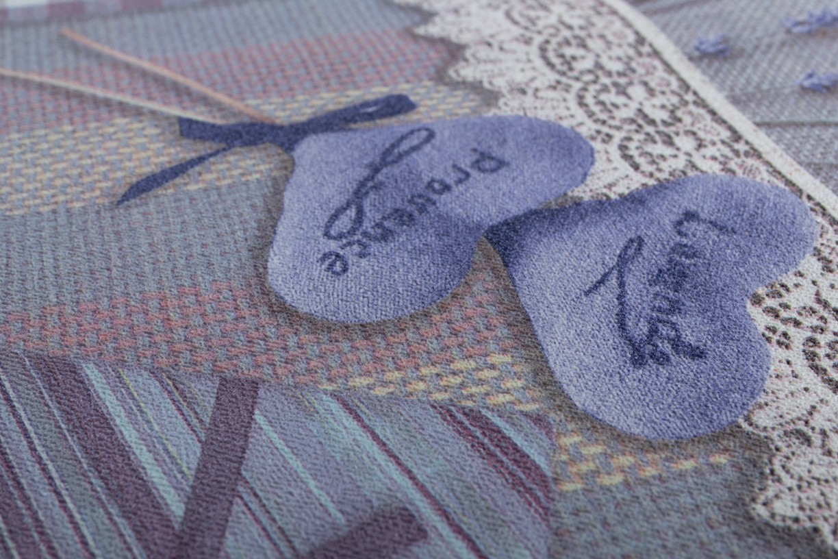 Hot Embossed wallpaper on Non-Woven Base Vinil Lavender SHT 4-1532 Gray-Purple 10,05 x 1,06 m