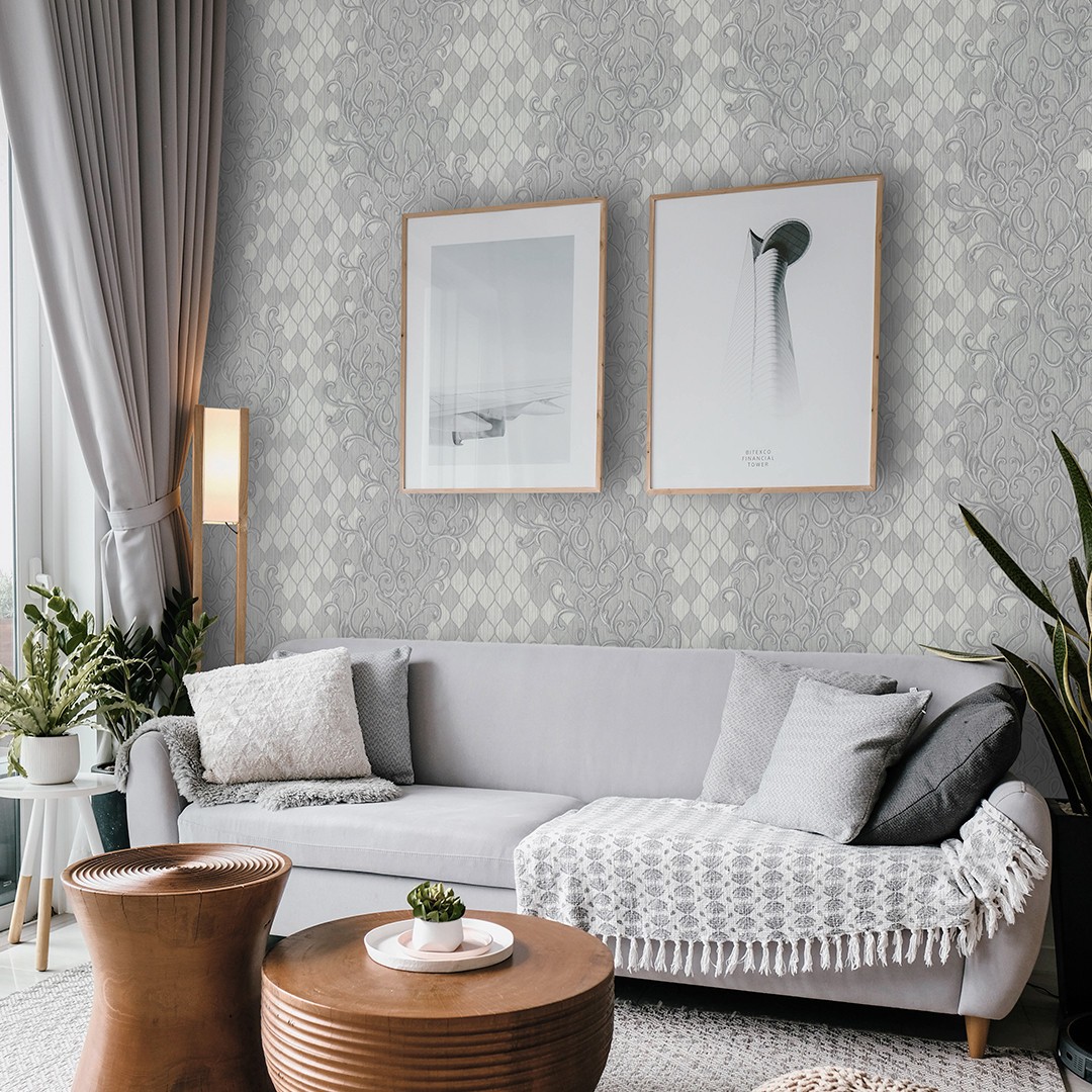 Vinyl Foam wallpaper on non-woven base Vinil Amina  DHS-1474/4 Mint 10,05 x 1,06 m