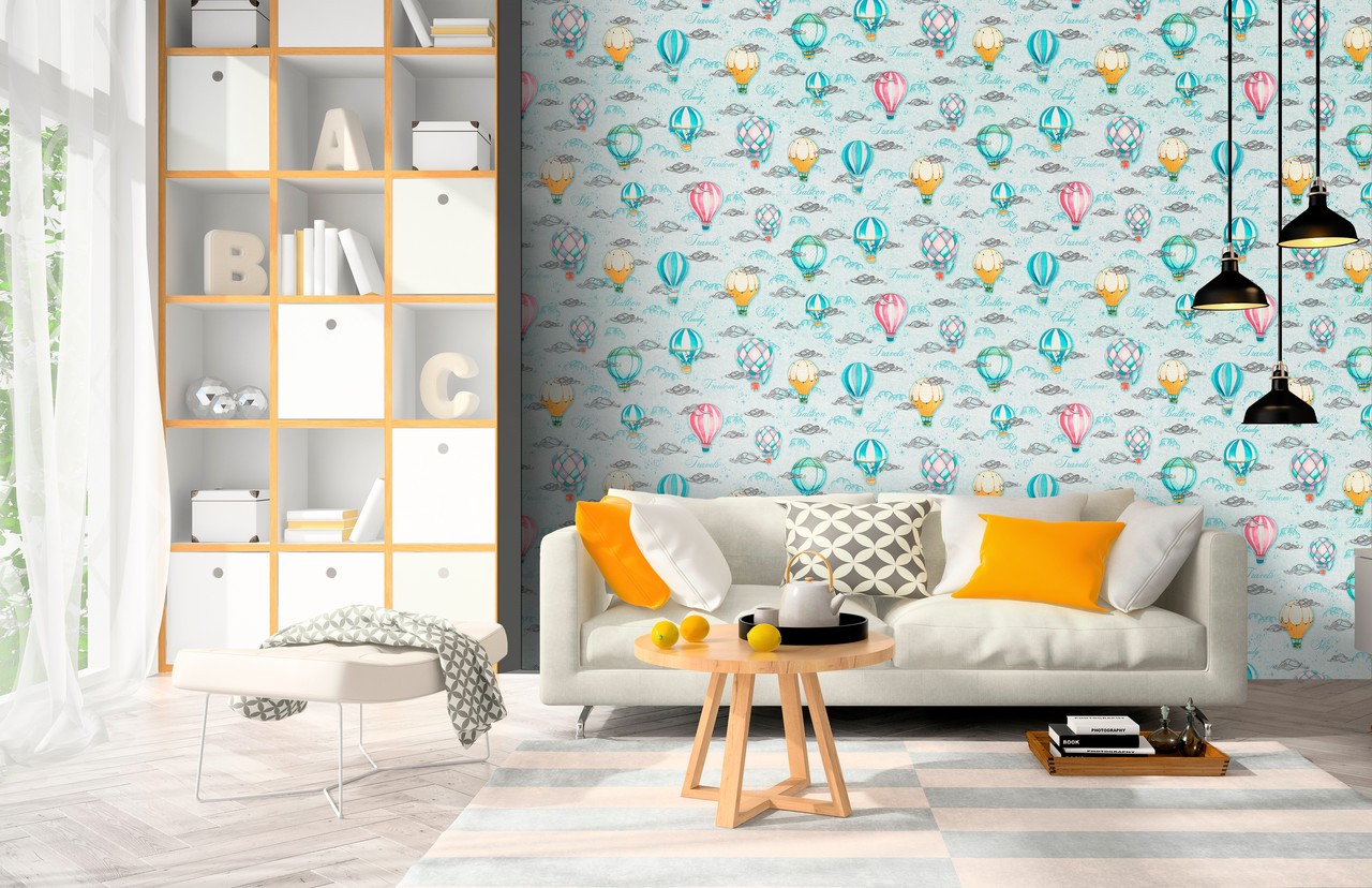 Hot Embossed wallpaper on Non-Woven Base Vinil Sky SHT 3-1537 Pink 10,05 x 1,06 m