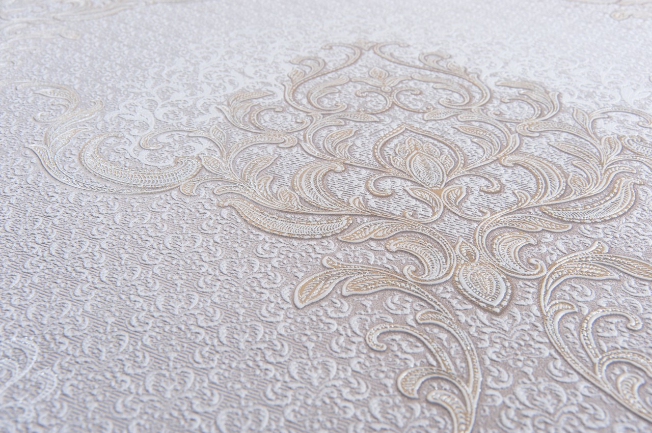 Vinyl Foam wallpaper on non-woven base Vinil Damir DHV-1486/4 Gray-Brown 10,05 x 1,06 m