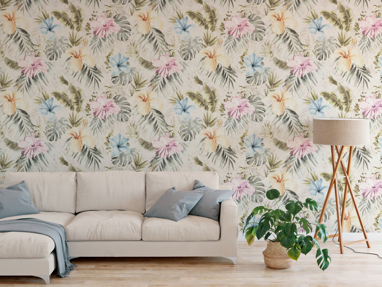 Hot Embossed wallpaper on Non-Woven Base Vinil Paradise SHT 5-1562 Blue 10,05 x 1,06 m