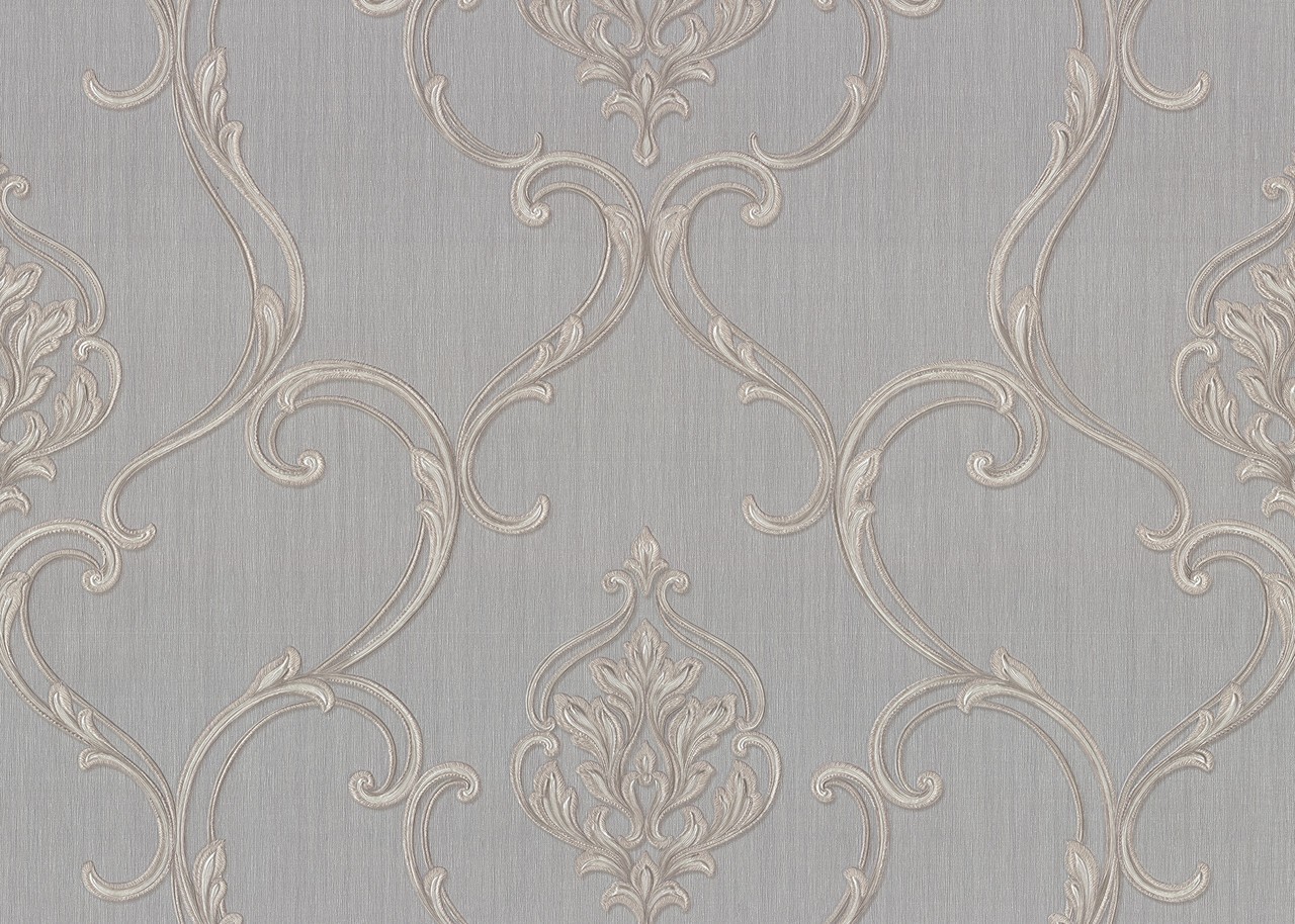 Hot Embossed wallpaper on Non-Woven Base Vinil Vensan PVIP 7-1571 Gray-Brown 10,05 x 1,06 m
