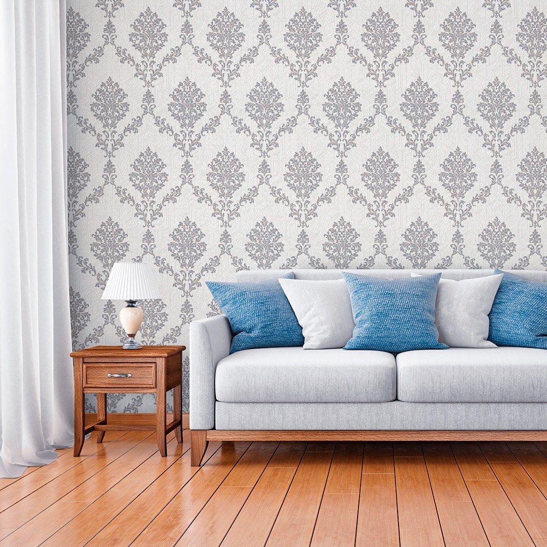 Vinyl Foam wallpaper on non-woven base Vinil Shamani DHV-1489/1 Beige-Sandy 10,05 x 1,06 m