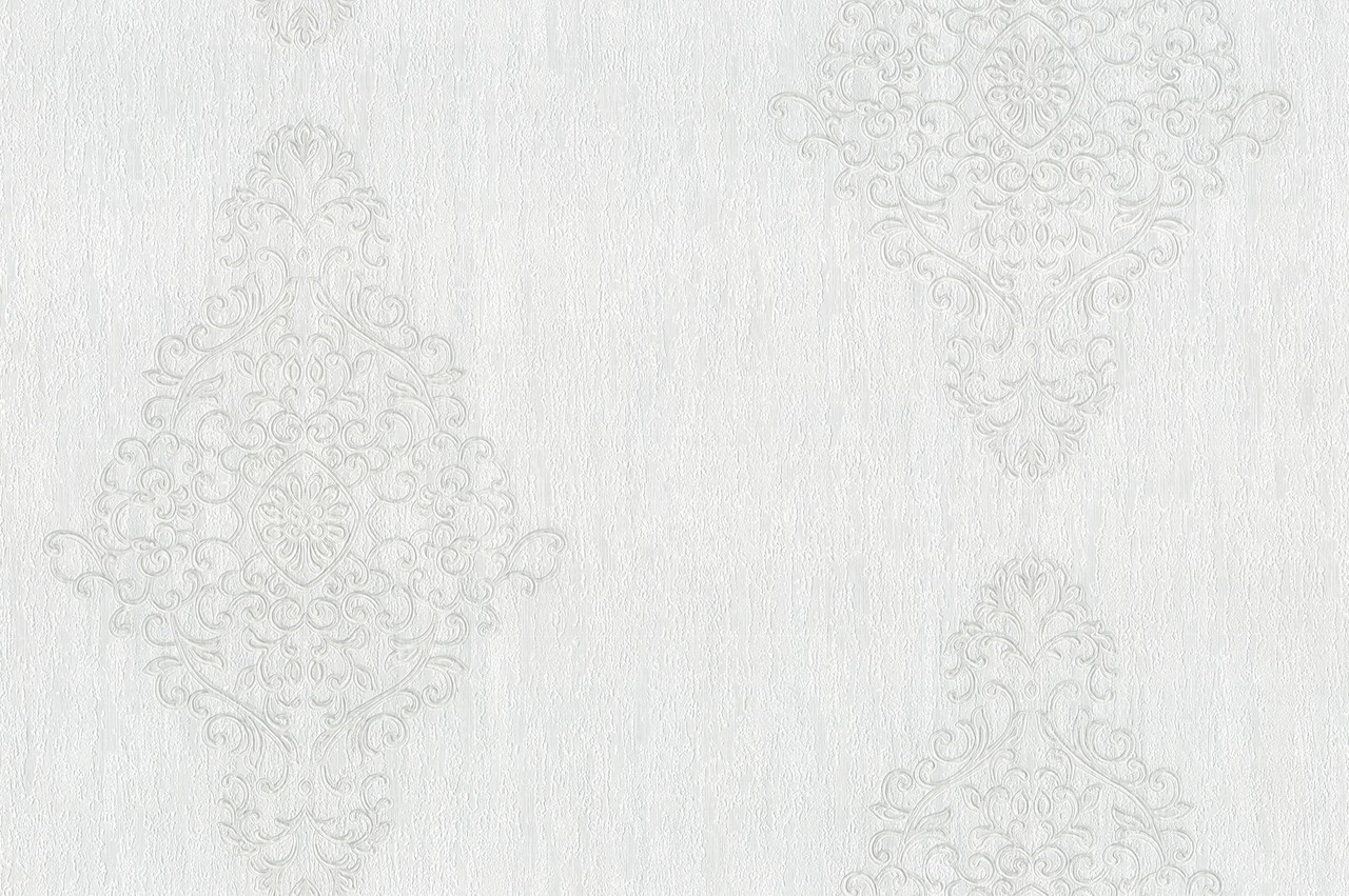 Hot Embossed wallpaper on Non-Woven Base Vinil Irene TFSH 1-1436 Gray-White 10,05 x 1,06 m
