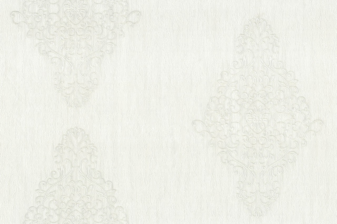 Hot Embossed wallpaper on Non-Woven Base Vinil Irene TFSH 2-1436 White 10,05 x 1,06 m