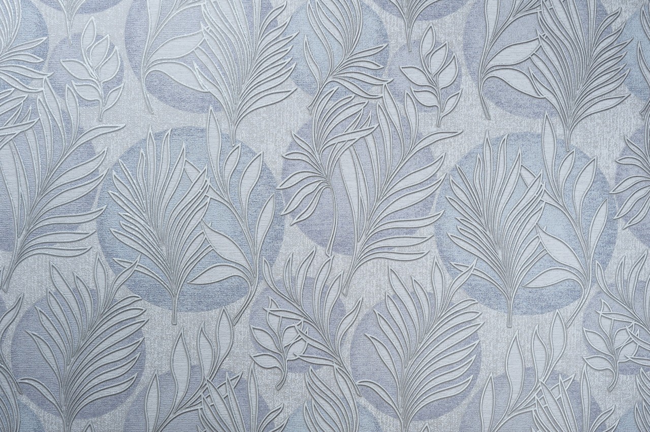 Vinyl Foam wallpaper on non-woven base Vinil Fern DHV-1591/5 Gray-Purple 10,05 x 1,06 m