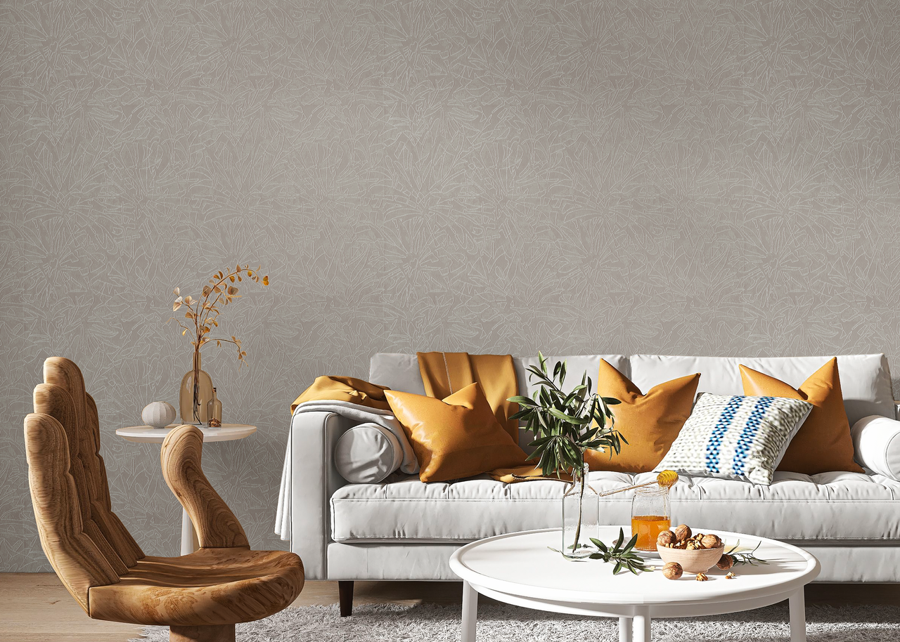 Vinyl Foam wallpaper on non-woven base Vinil Fiji  DHS-1480/1 White 10,05 x 1,06 m