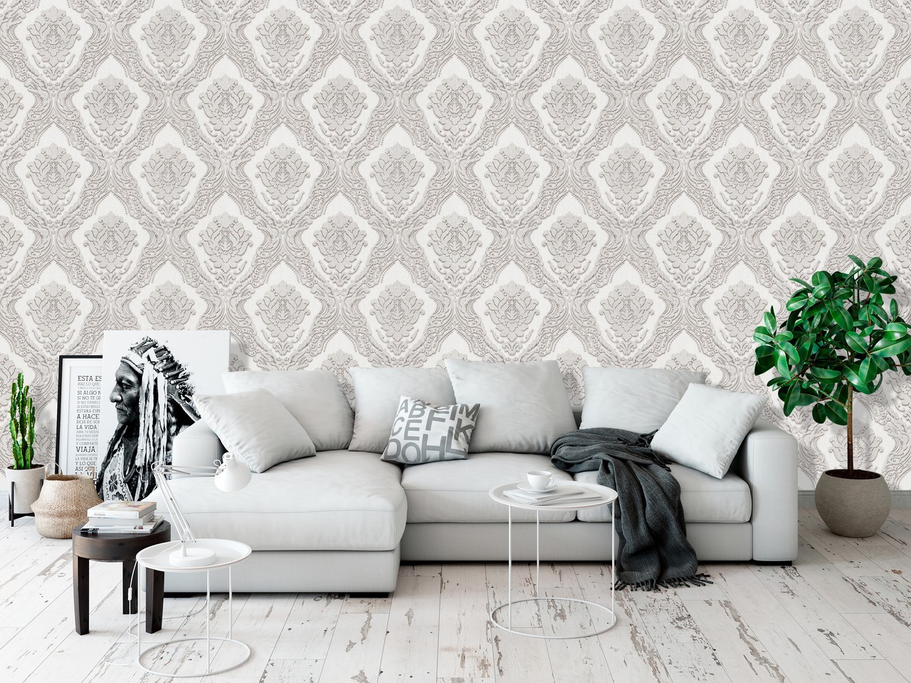 Vinyl Foam wallpaper on non-woven base Vinil CHARLOTTE KFV 4-1621 Light Pink 10,05 x 0,53 m