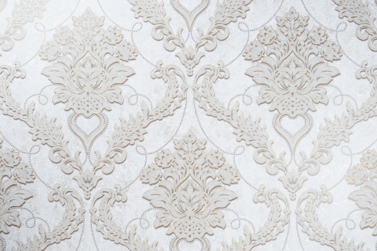 Vinyl Foam wallpaper on non-woven base Vinil Avery DHV-1593/2 White 10,05 x 1,06 m
