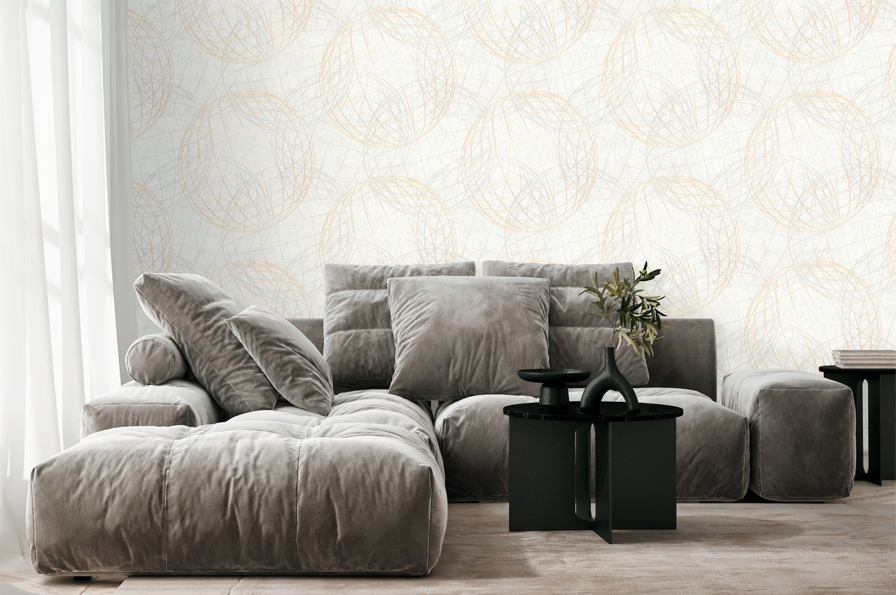Vinyl Foam wallpaper on non-woven base Vinil Sphere  DHS-1584/3 Cold-Beige 10,05 x 1,06 m
