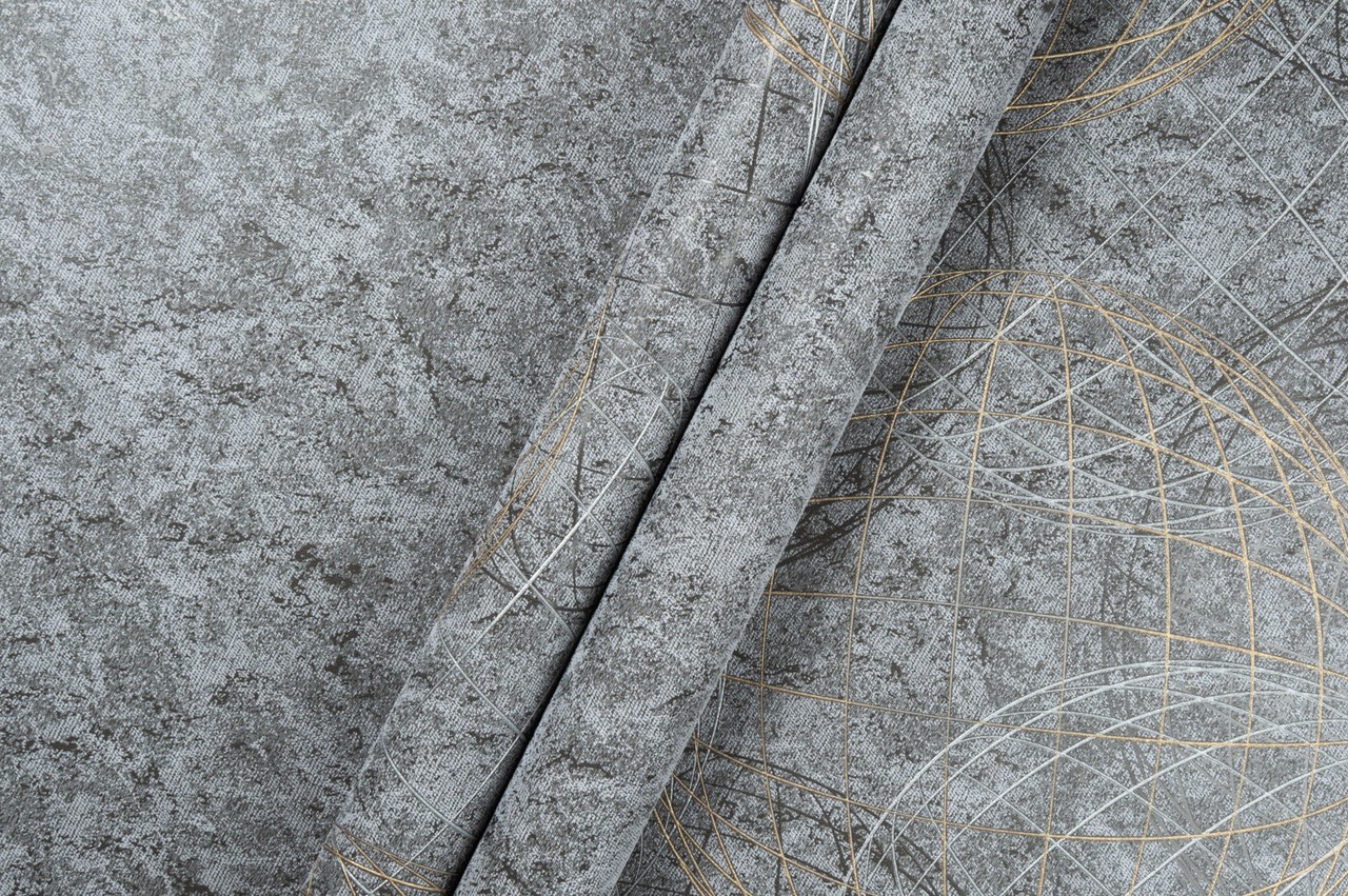 Vinyl Foam wallpaper on non-woven base Vinil Sphere  DHS-1584/5 Black 10,05 x 1,06 m