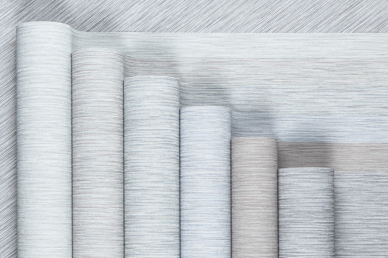 Hot Embossed wallpaper on Non-Woven Base Vinil Line SHT 4-1556 Gray-Smoky 10,05 x 1,06 m