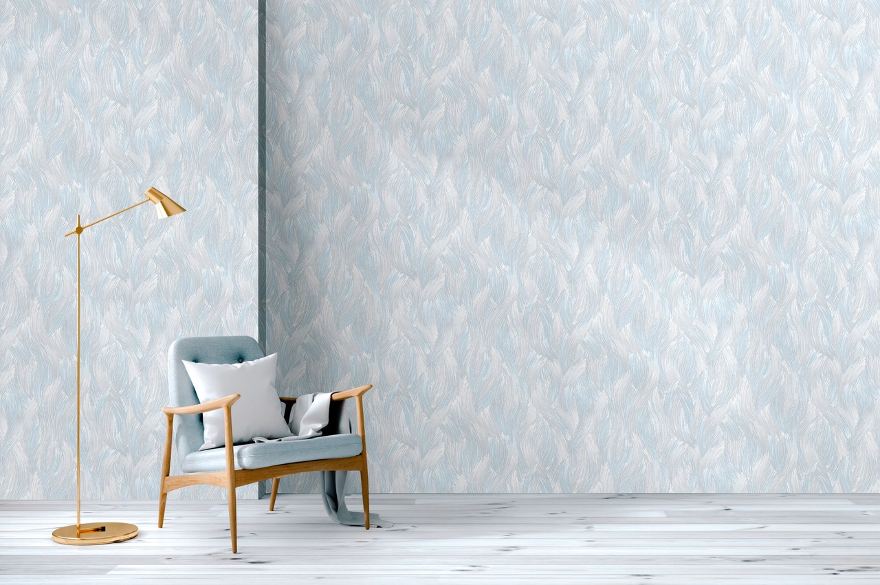 Vinyl Foam wallpaper on non-woven base Vinil Aqua DHV-1595/4 Light Green 10,05 x 1,06 m