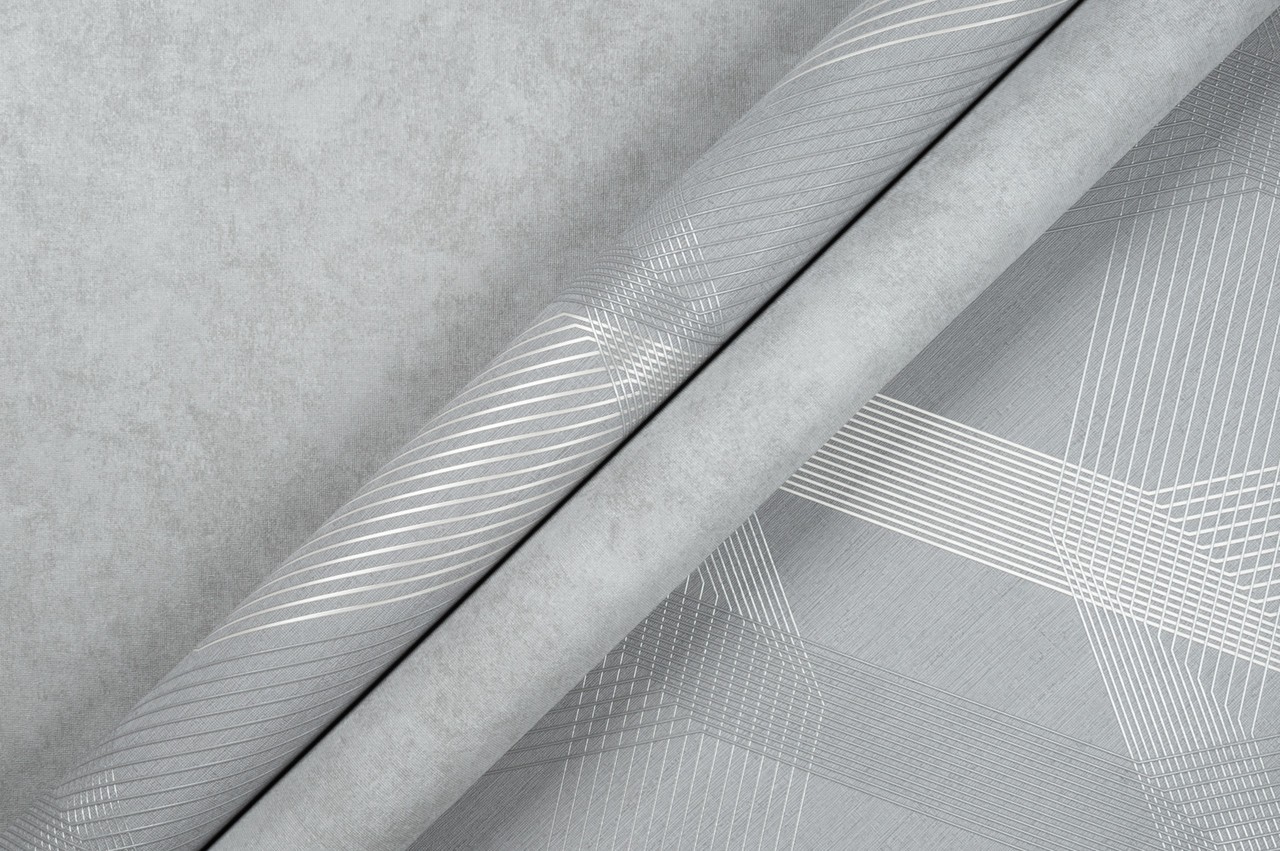 Hot Embossed wallpaper on Non-Woven Base Vinil Fringe SHT 4-1469 Light-Gray 10,05 x 1,06 m