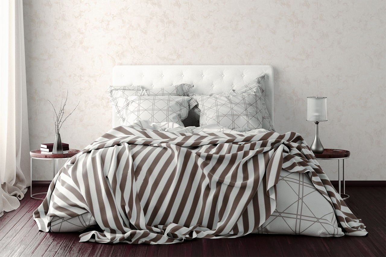 Vinyl Foam wallpaper on non-woven base Vinil Lagoona  DHS-1585/2 White (1,06С…10,05 m)