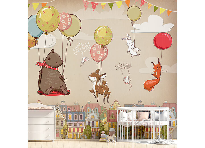 Animals in balloons